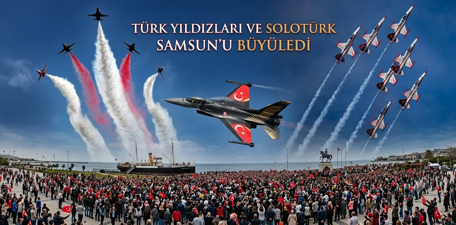 Türk Yıldızları ve SoloTürk Samsun’u Büyüledi