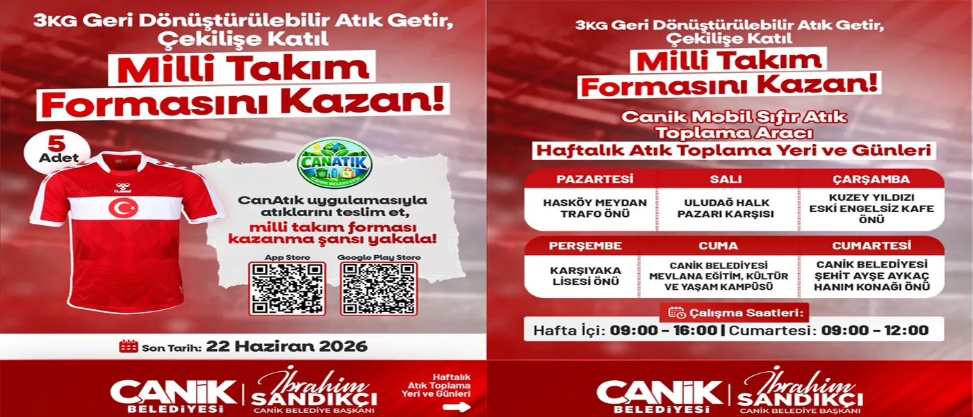 Canik Belediyesi Yine Alkışları Topladı: Atık Getirene Milli Takım Forması Hediye